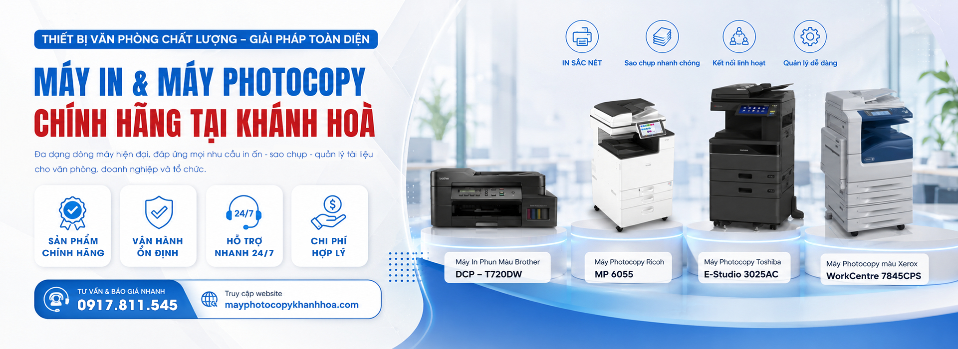 Sản phẩm máy in, máy photocopy khánh hoà